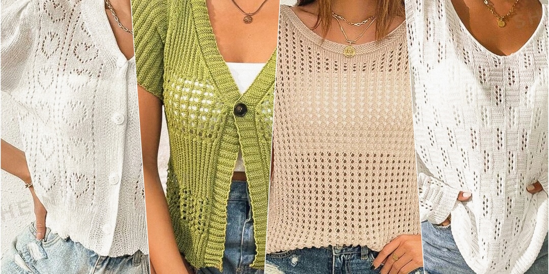 Простые узоры = эффектные модели: 5 идей спицами на весну и лето со схемами