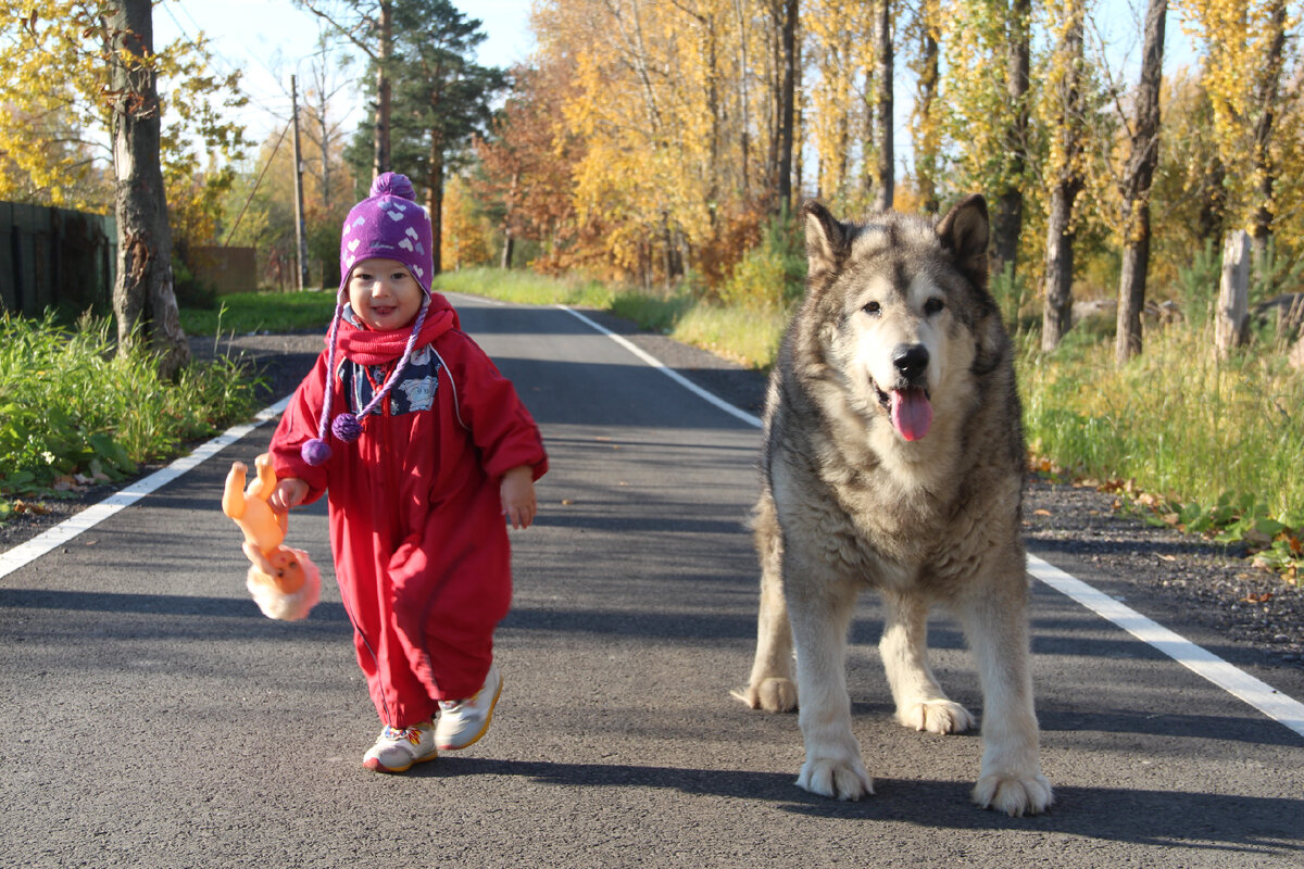 Есения со своим верным другом