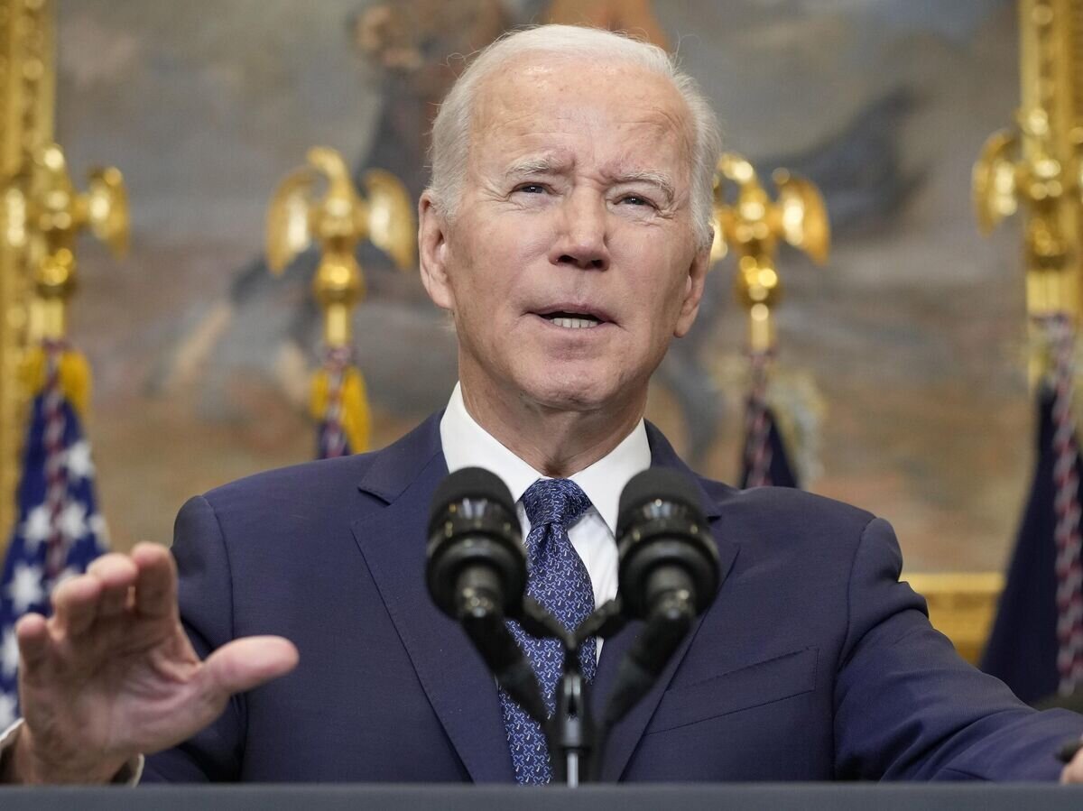    Президент США Джо Байден во время выступления в Белом доме© AP Photo / Susan Walsh