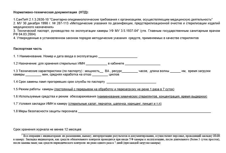 Пример руководства по использованию оборудования