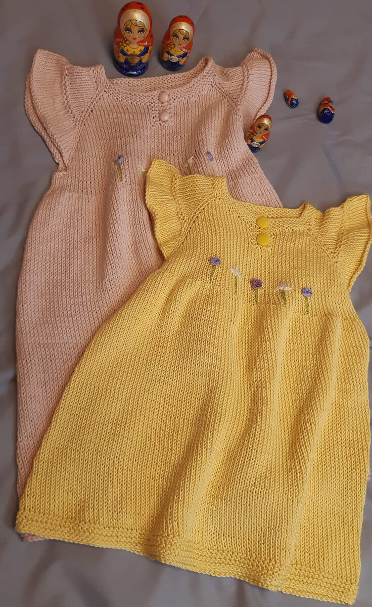 Платье по МК Екатерины Олбут.  #flower_meadow_dress_lubluknitwear