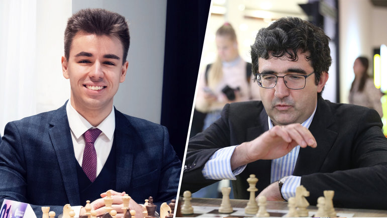    Матвей Гальченко и Владимир Крамник.
