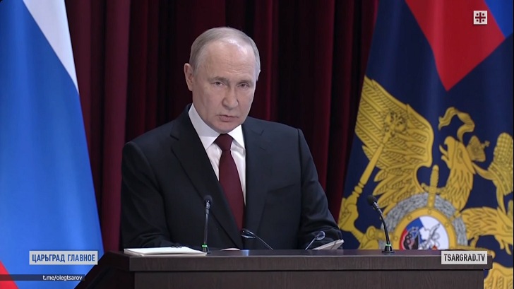    Владимир Путин:"Нужно обеспечить интересы и безопасность государства и общества". Фото: Царьград