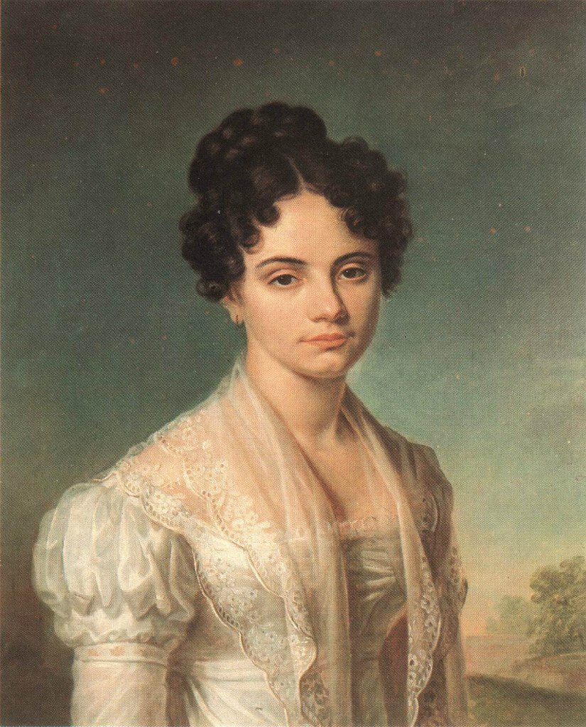 Портрет Марии Николаевны Раевской 1821 год. Неизвестный художник. Всероссийский музей А. С. Пушкина