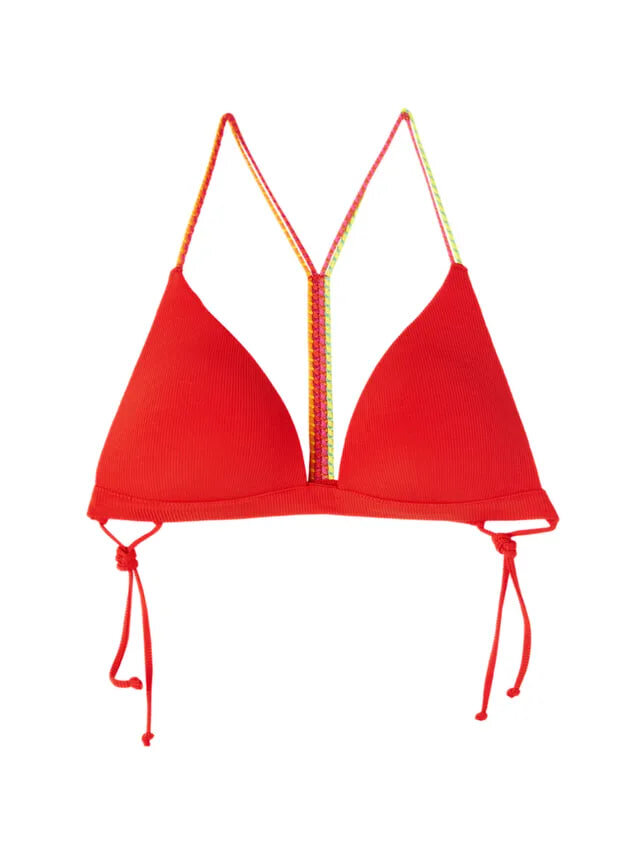 Красное треугольное бикини Calzedonia