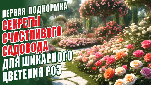 ПЕРВАЯ ПОДКОРМКА РОЗ ВЕСНОЙ. СЕКРЕТЫ СЧАСТЛИВОГО САДОВОДА ДЛЯ ШИКАРНОГО ЦВЕТЕНИЯ РОЗ. УХОД ЗА РОЗАМИ