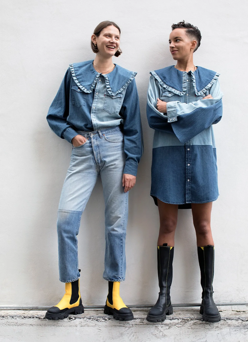 фото из открытых источников, 2020 году знаменитый бренд денима Levi's и датская марка Ganni выпустили капсульную коллекцию