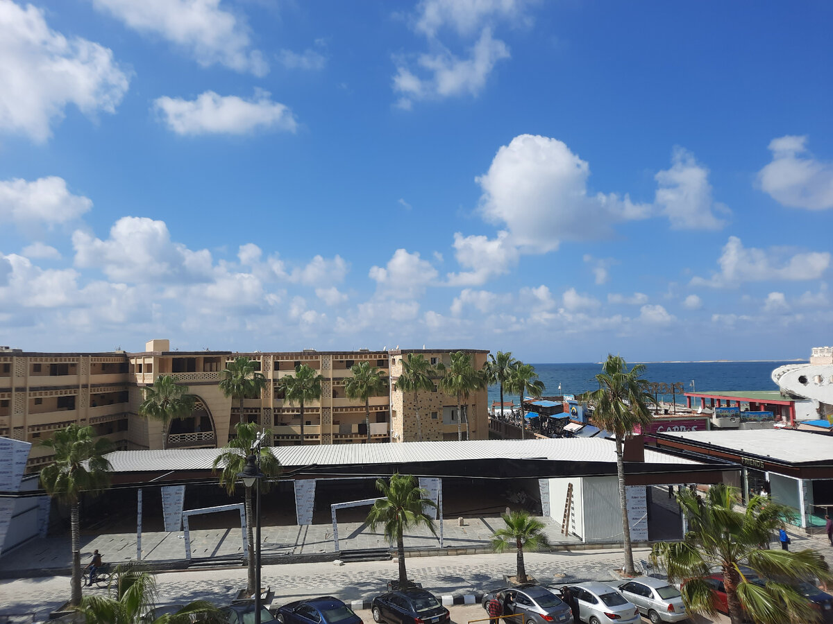 Вид с террасы. Александрия, Египет, апрель 2024.