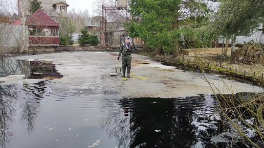 Подводный дрон в пожарном водоёме