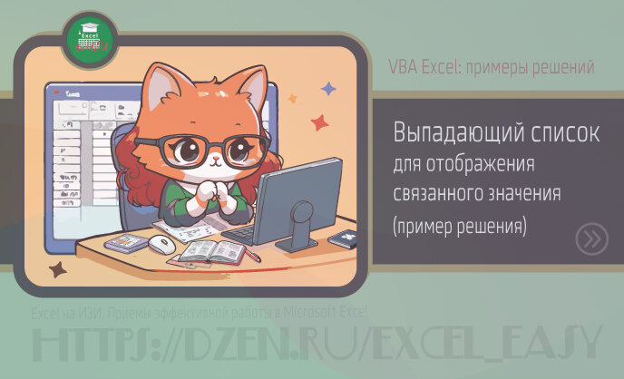 Создаем выпадающий список для отображения связанного значения (пример решения)