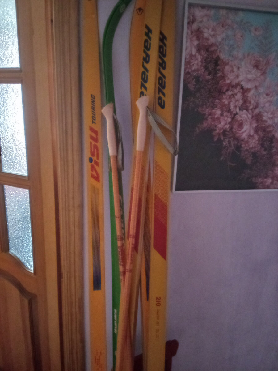 Фото из домашнего архива. Лыжи новые. 