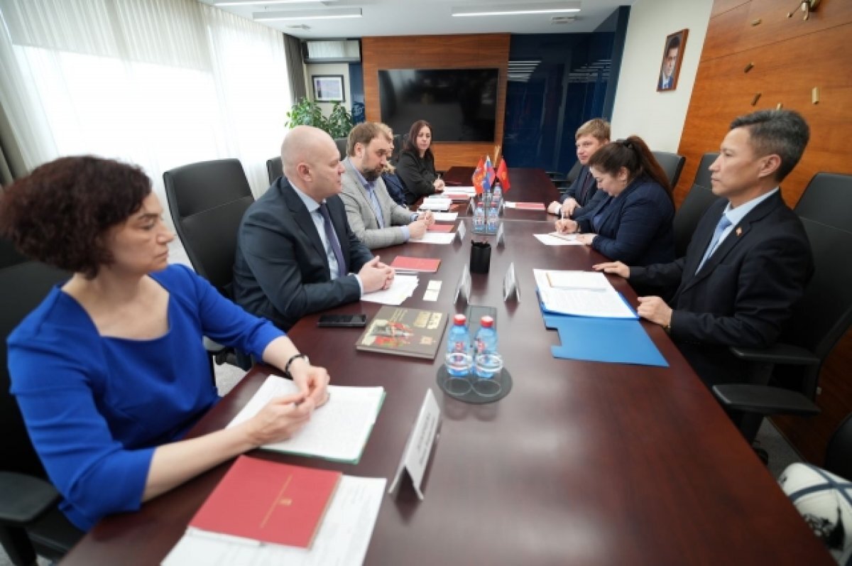    Мэр Красноярска Владислав Логинов встретился с дипломатом Азаматом Кабаевым