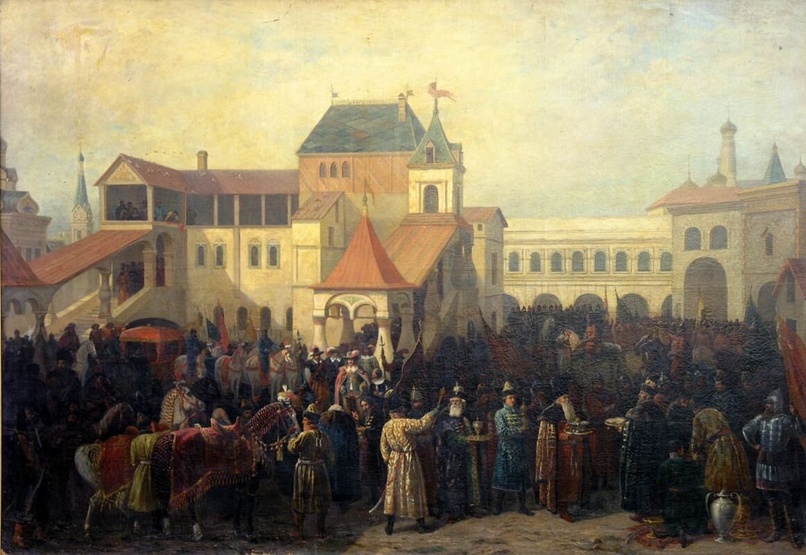    В.В. Шереметьев - Царский выход через Красное крыльцо в ХVII век. Пост. в 1902