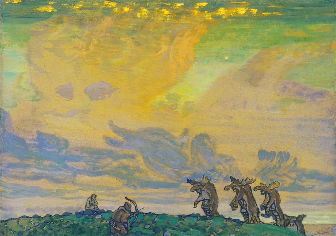 Задник к "Весне священной". Николай Рерих.