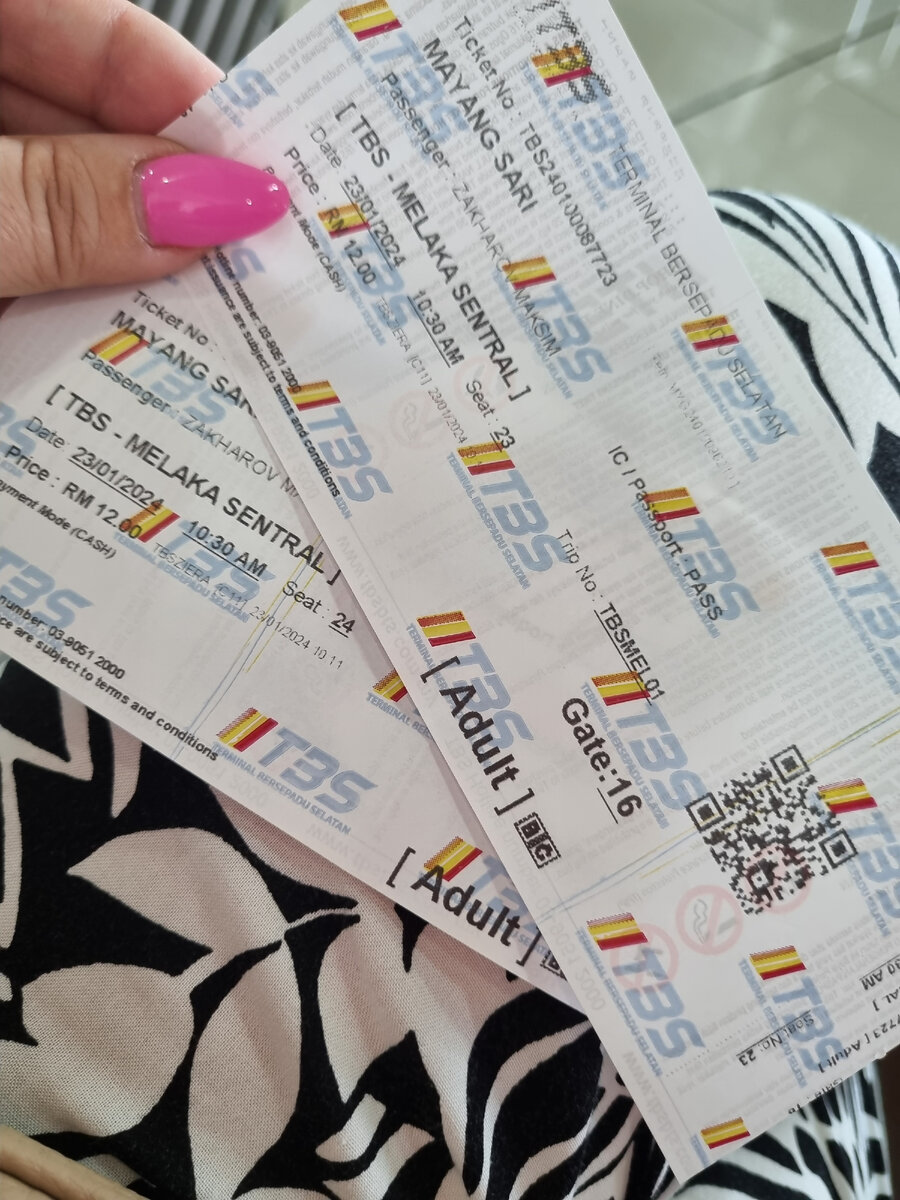 Наши билетики до Малакки