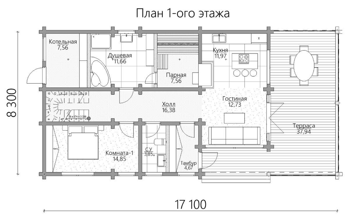 Проект двухэтажного дома из клееного бруса в классическом архитектурном  стиле «Родос» | Nordville – строительство домов из клееного бруса | Дзен