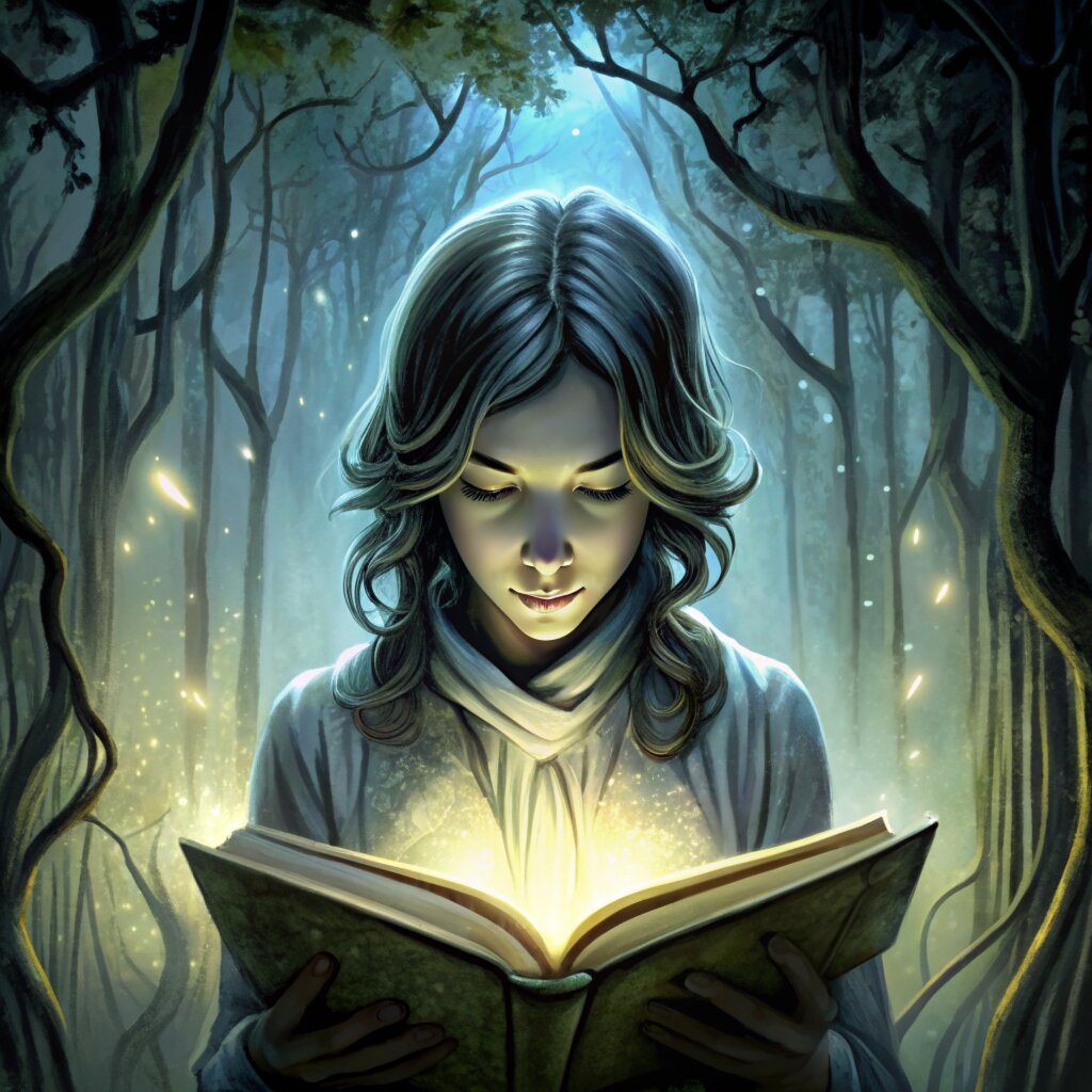 иллюстрация, изображающая человека, погруженного в чтение произведений Чехова