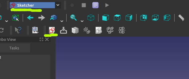 Верстак Sketcher. Создание эскиза