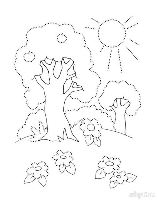 Раскраска-обводилка