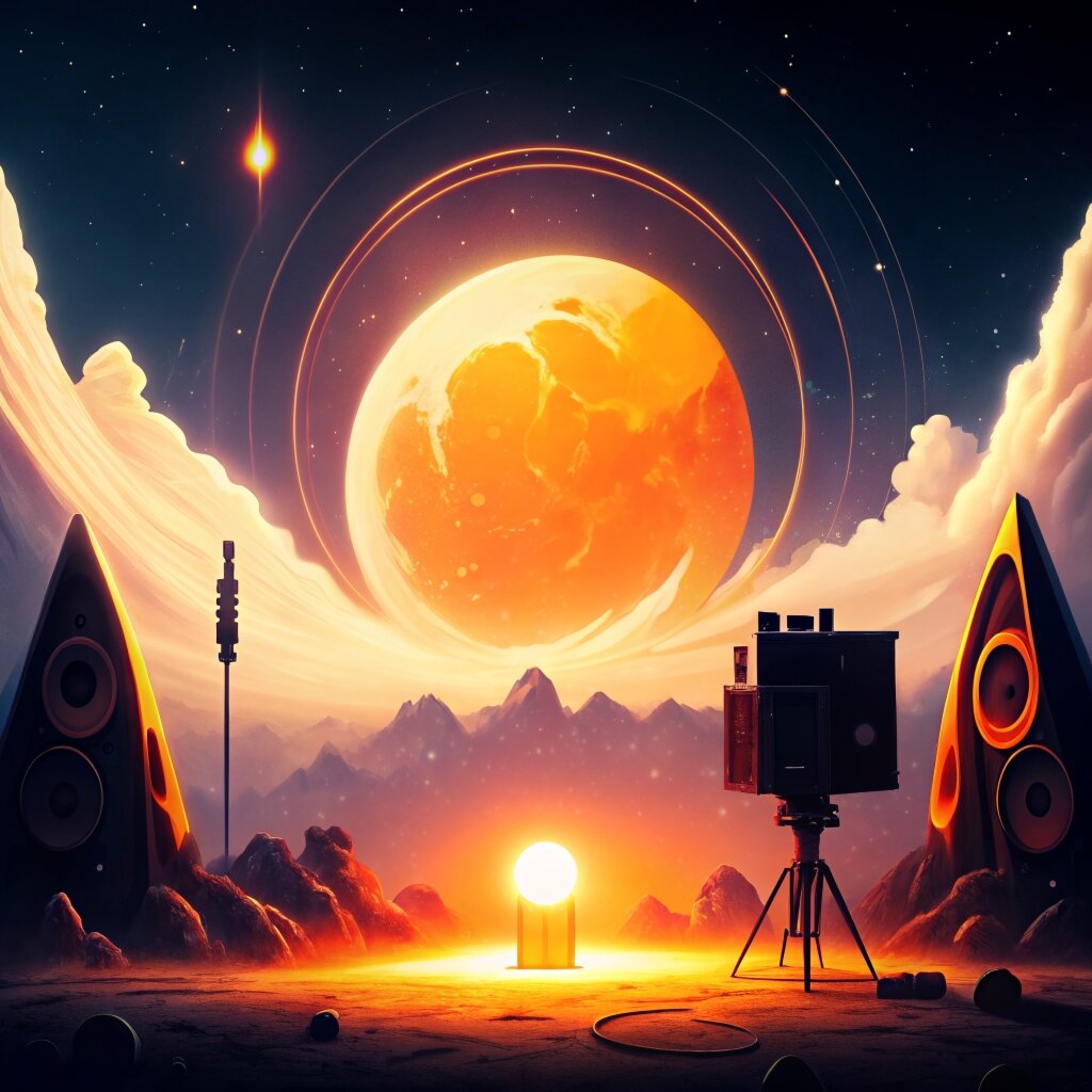 рисунок, демонстрирующий работу над звуковым оформлением конкретной сцены из фильма по произведению Чехова.