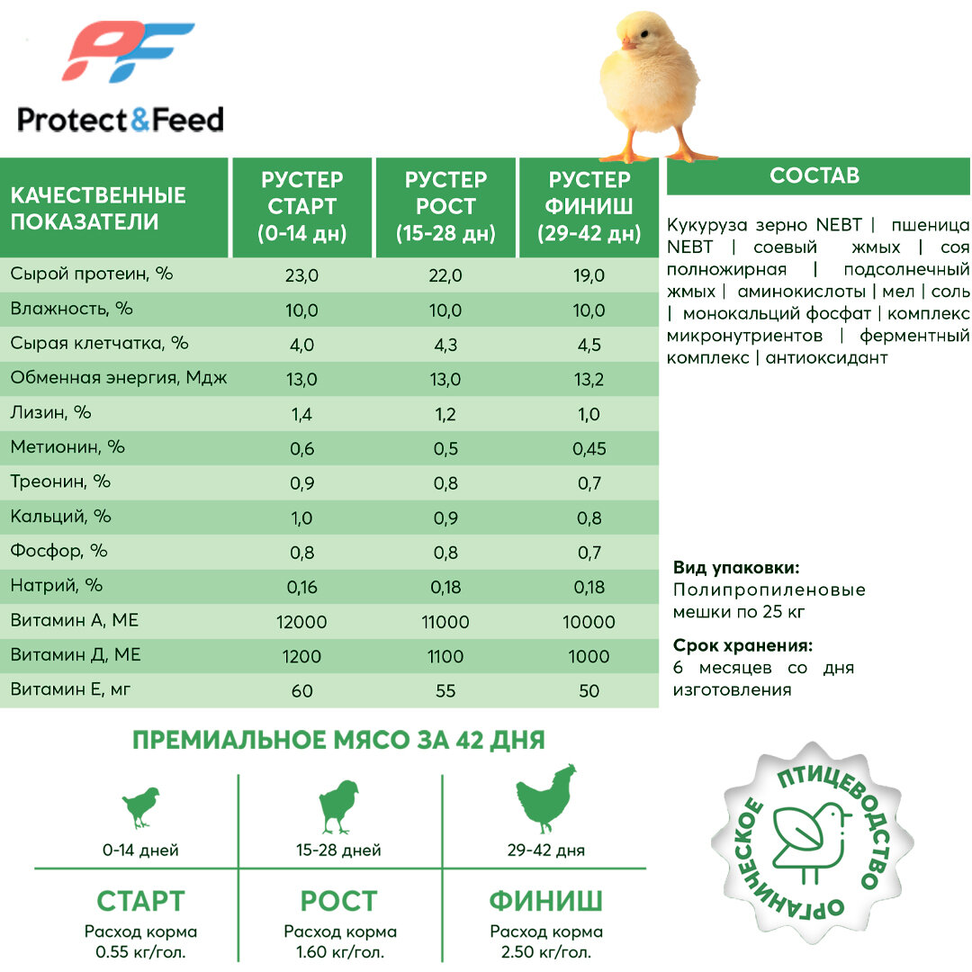 Правильное кормление бройлеров - основа хорошего результата! | Protect&Feed  | Дзен