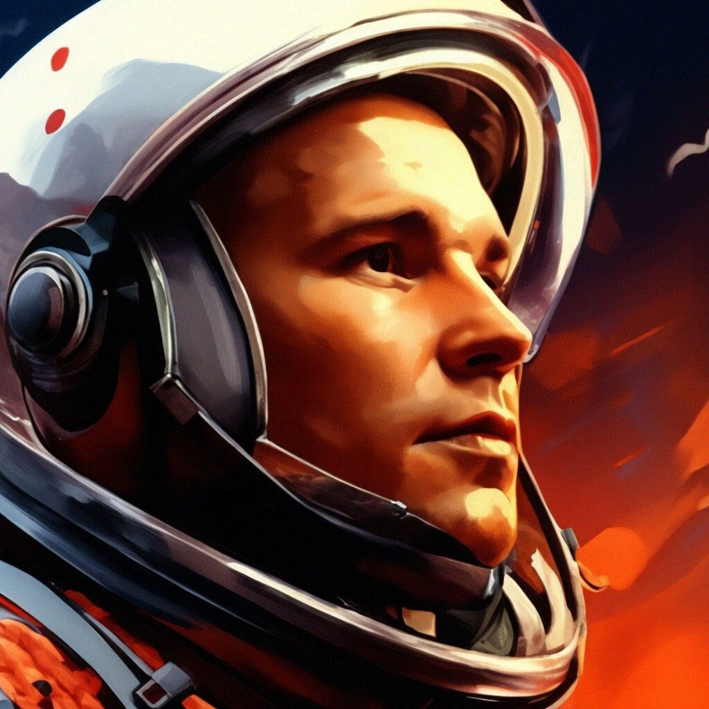 Так видит нейросеть Шедеврум Юрия Гагарина