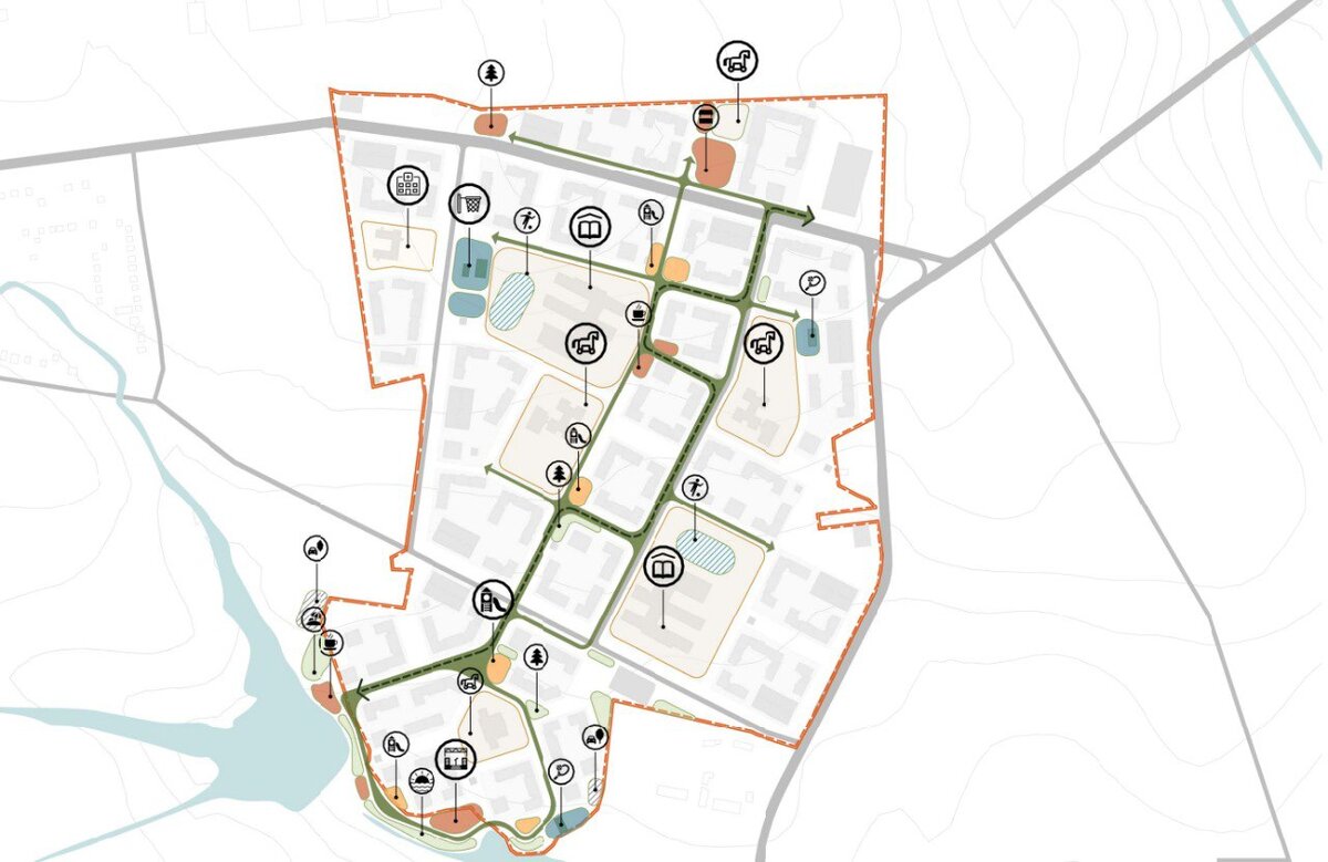Пешеходно-рекреационный каркас: инструмент создания комфортной среды в  жилых комплексах | DEVISION | Архитектура и брендинг | Дзен