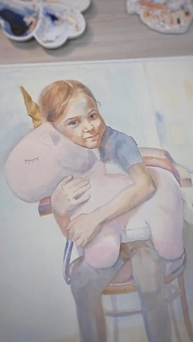 Новая акварель 56х76 в процессе