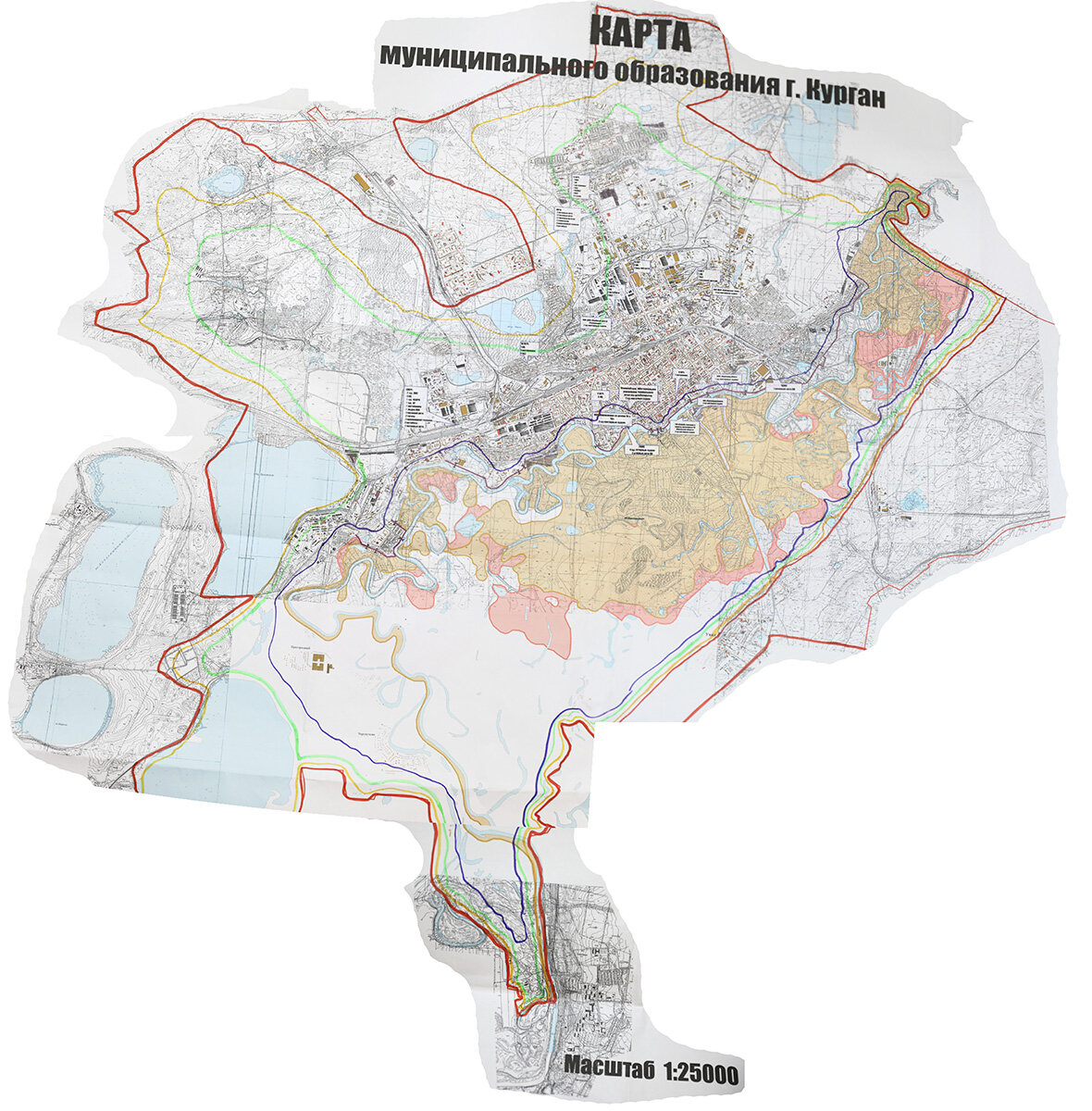 Карта возможного подтопления кургана 2024