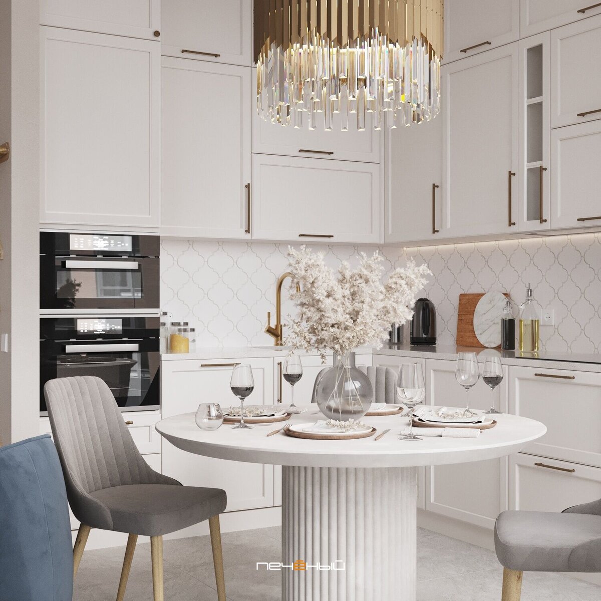 Дизайн кухни-гостиной