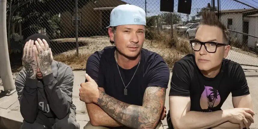    Знаменитая троица Blink-182: Трэвис Баркер, Том Делонг, Марк Хоппус.Предоставлено группой