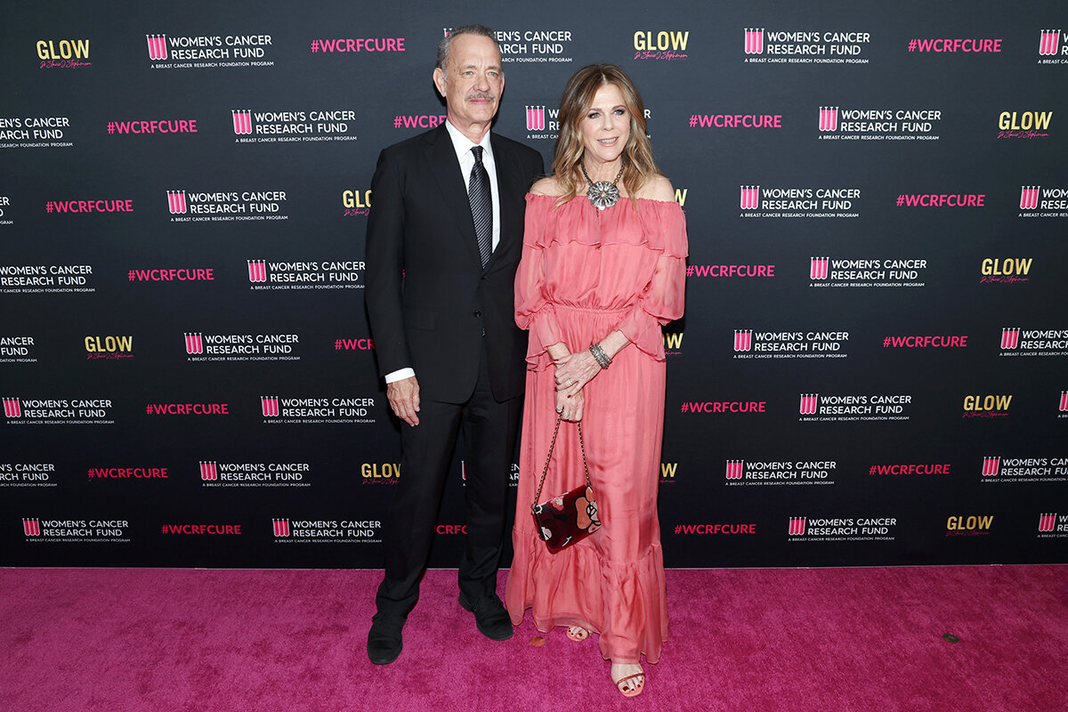 Phillip Faraone / Getty Images📷Том Хэнкс и Рита Уилсон на благотворительном вечере Women's Cancer Research Fund, 10 апреля 2024 года