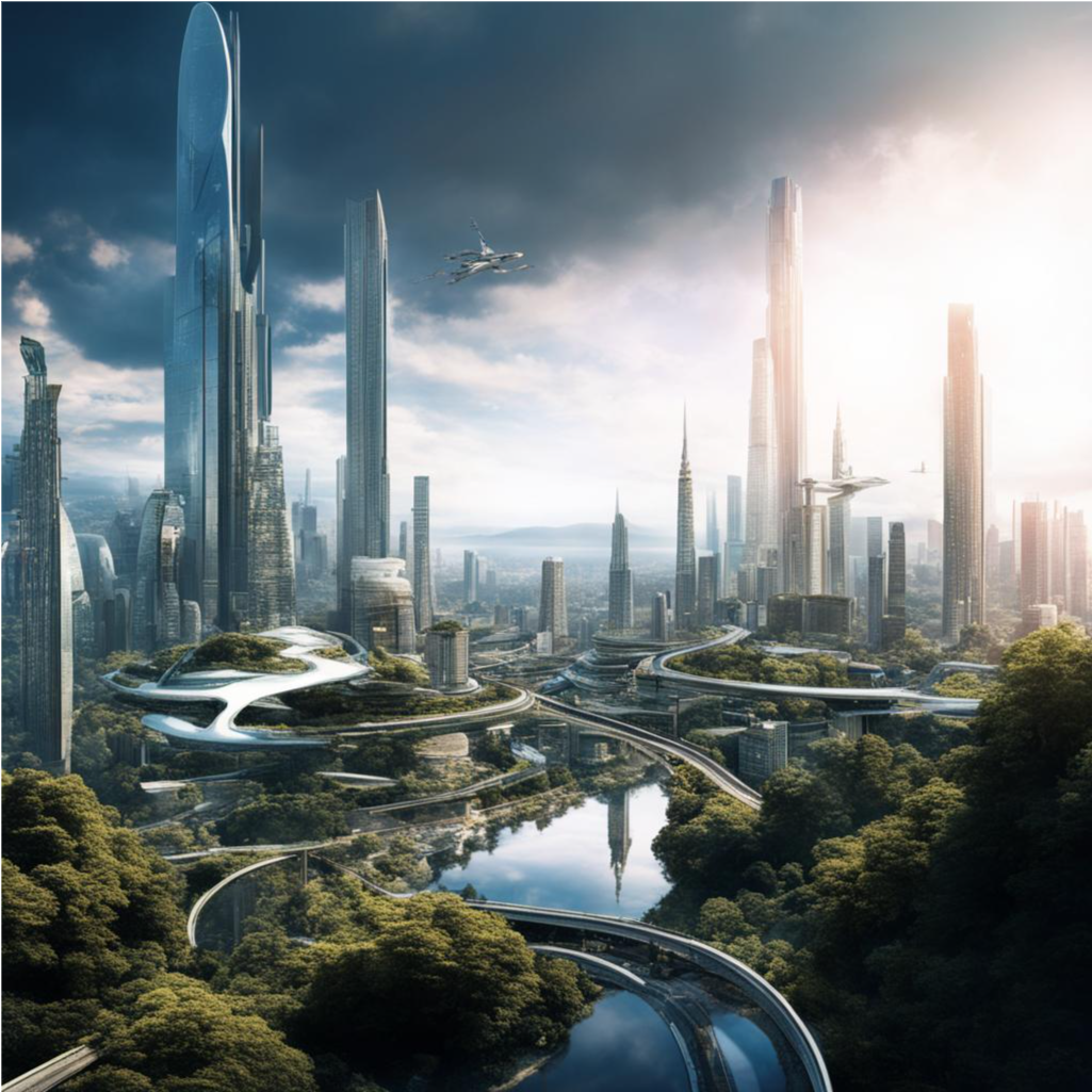 Город будущего весь в небоскрёбах - это просто распространённый шаблон