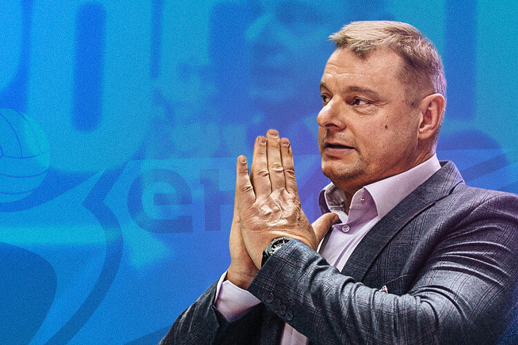    Владимир Алекно будет главным тренером волейбольного «Зенита» из Санкт-Петербурга в сезоне 2024/25.   
Фото: zenit-kazan.com, коллаж «БИЗНЕС Online»