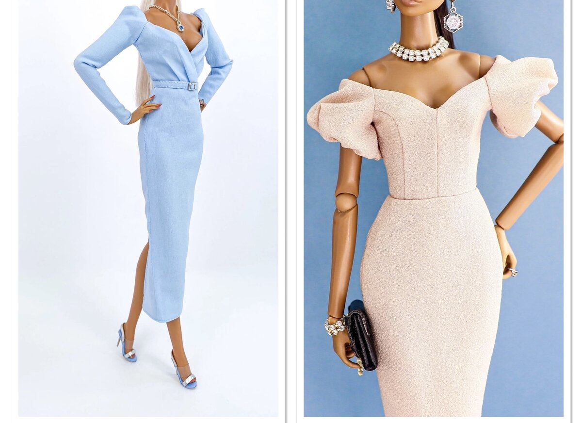 Фото не мои, авторов не знаю. Эти выкройки для интегрити, под барби я их сама подгоняла