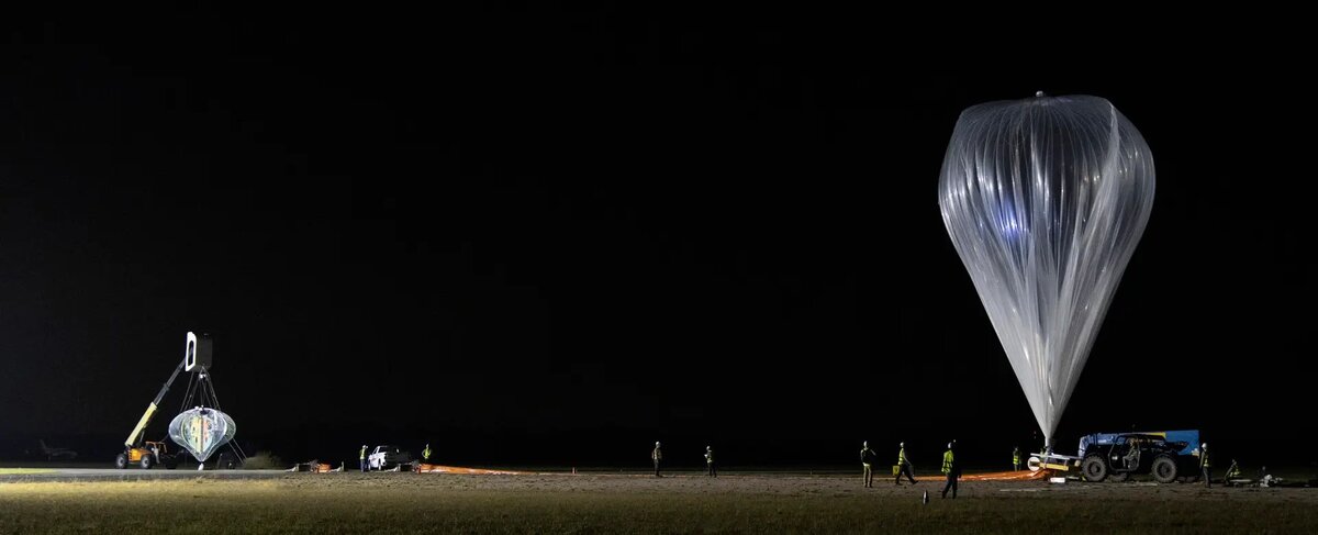 Запуск космического шара "Нептун" | сайт https://spaceperspective.com/