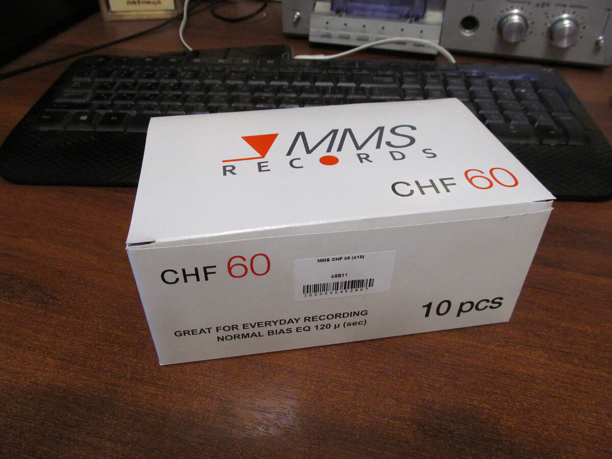 Запечатанный блок аудиокассет MMS CHF60