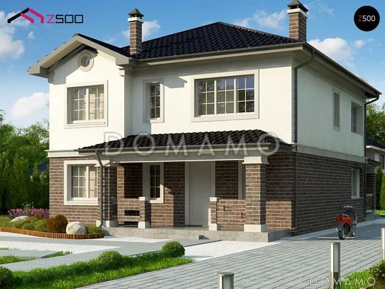 Проект D5667 — двухэтажный дом с 5 комнатами 