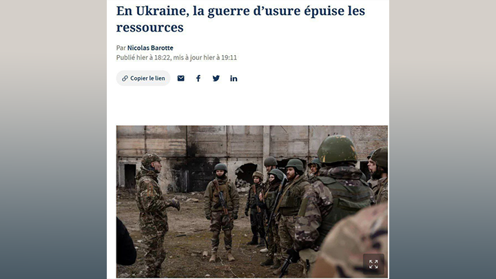 КИЕВ НАМЕРЕН ВОЕВАТЬ. СКРИН С САЙТА LE FIGARO