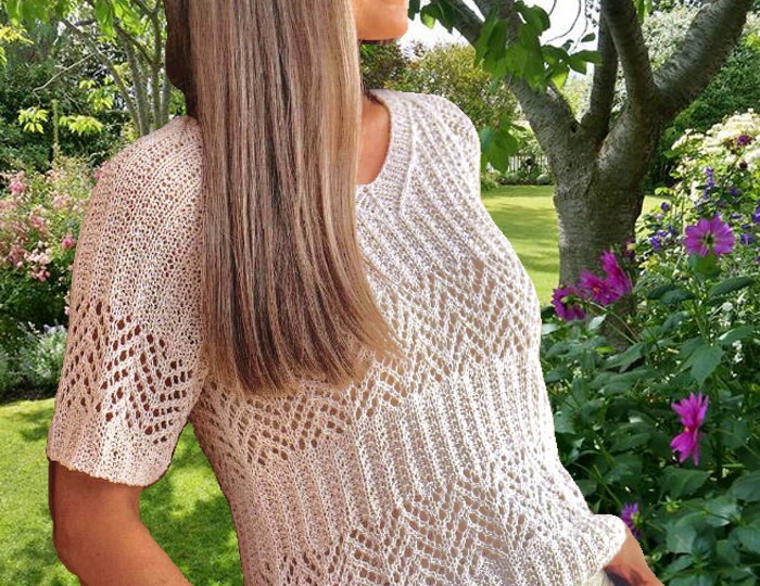 Весенне-летняя красота с ажурными узорами спицами. 7 моделей со схемами