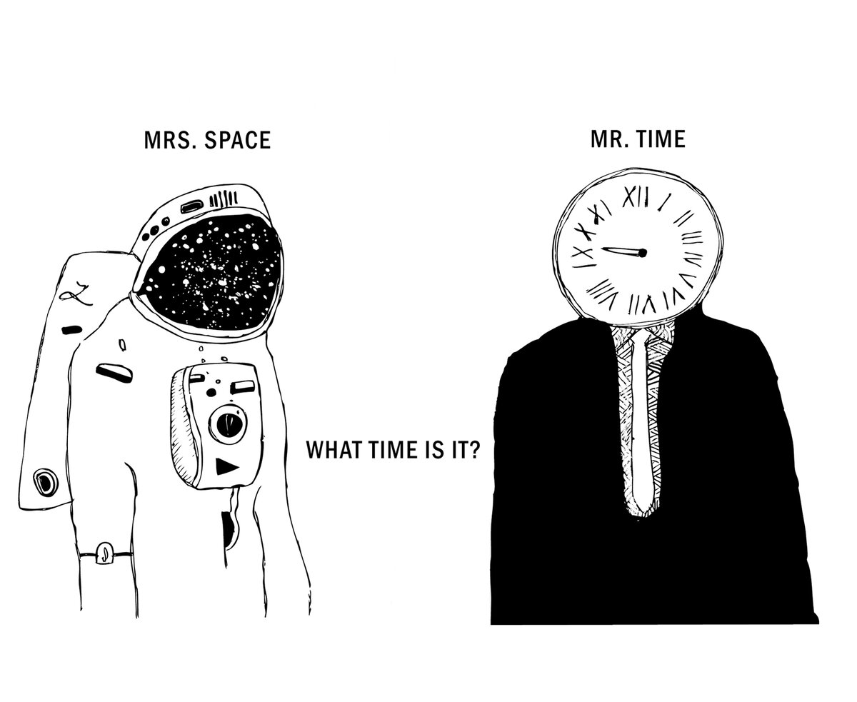 Мисс Вселенная и Мистер Время. Который час сейчас? Работа из серии: "У каждого своя Вселенная"