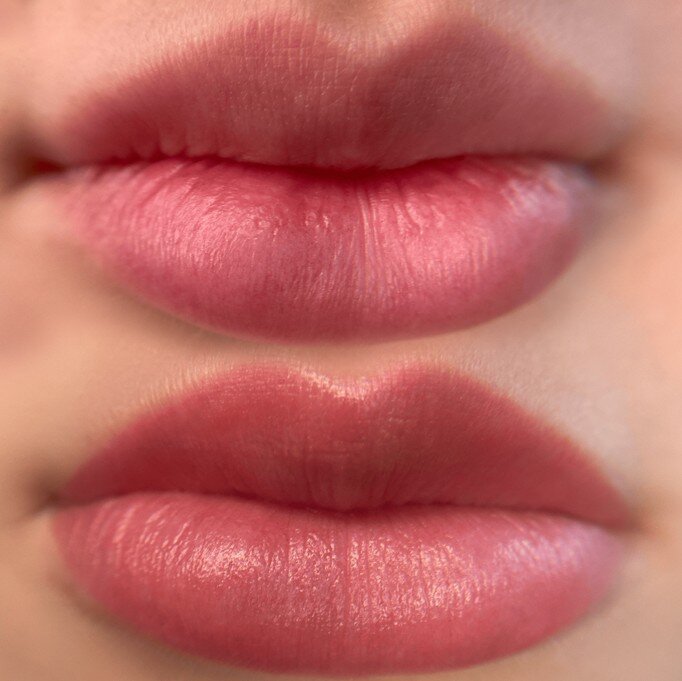 Заживший перманентный макияж губ от Ольги Курбатовой .