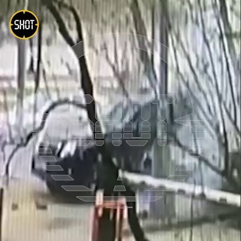    Момент взрыва, снятый камерой наблюдения. Фото: скриншот видео с Telegram-канала SHPOT