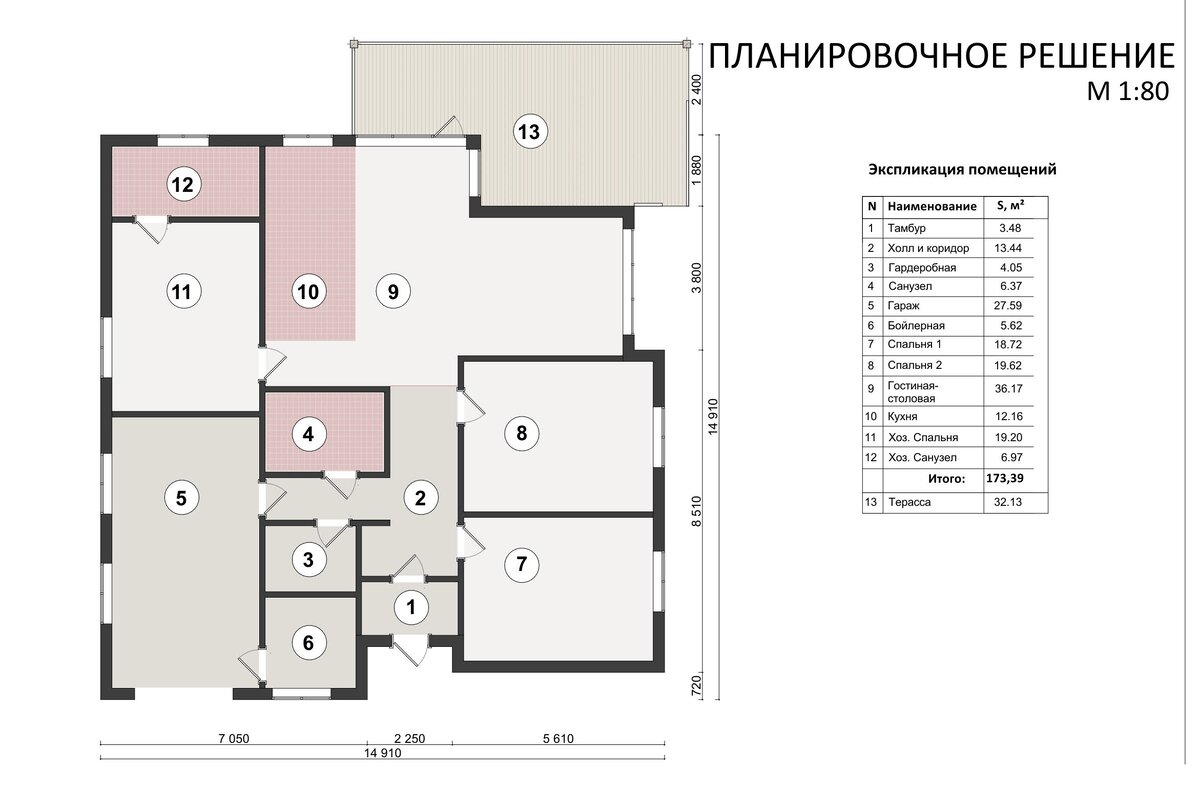 Одноэтажный дом из газобетона по проекту «Базальт»: комфорт,  функциональность, эстетика | Конкорд Лайф. Всё о малоэтажном строительстве  | Дзен