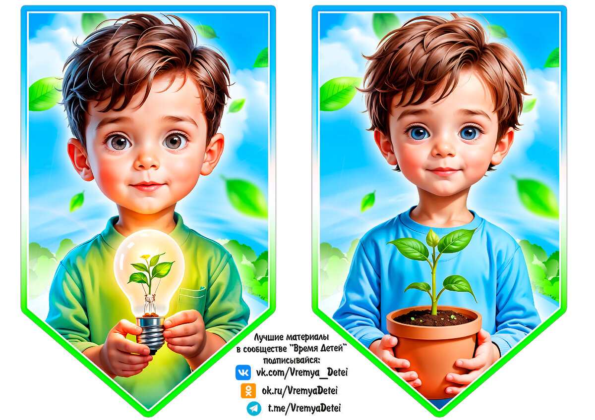 Флажки "Сохраним планету" 🌏 от сообщества Время Детей