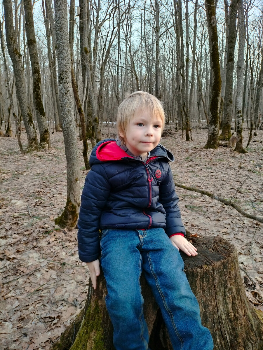 Фотография на пне по просьбе Мити