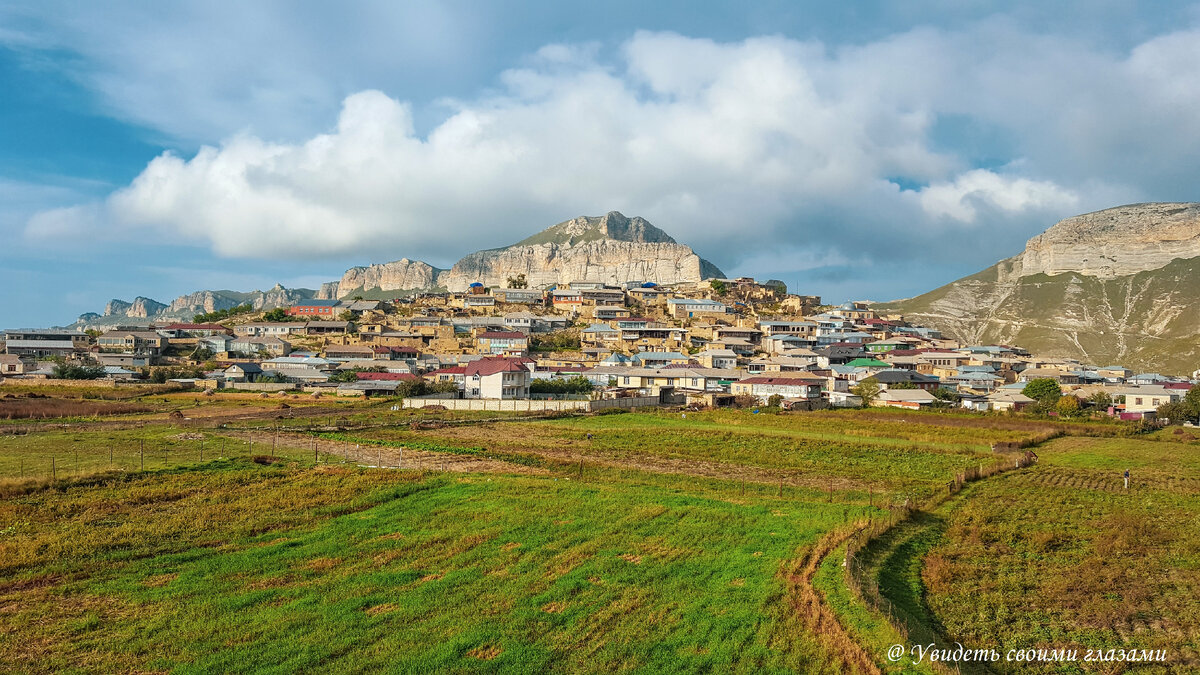 Панорамный вид на село Балхар, Дагестан