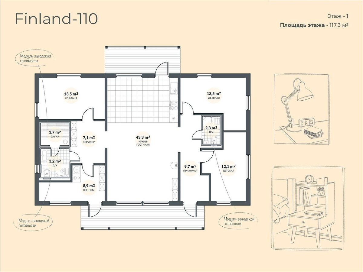 Finland 110 — проект с сауной