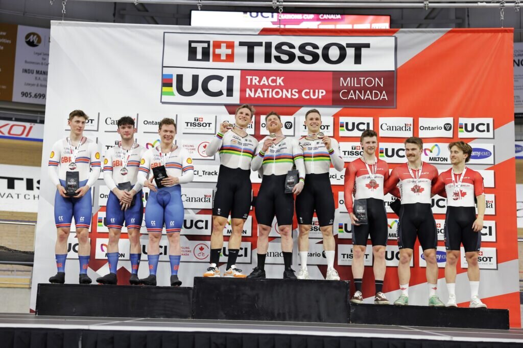    Picture by Alex Whitehead/SWpix.com - 12/04/2024 - Cycling - Tissot UCI Track Nations Cup - Round 3: Milton - Mattamy National Cycling Centre, Milton, Ontario, Canada -