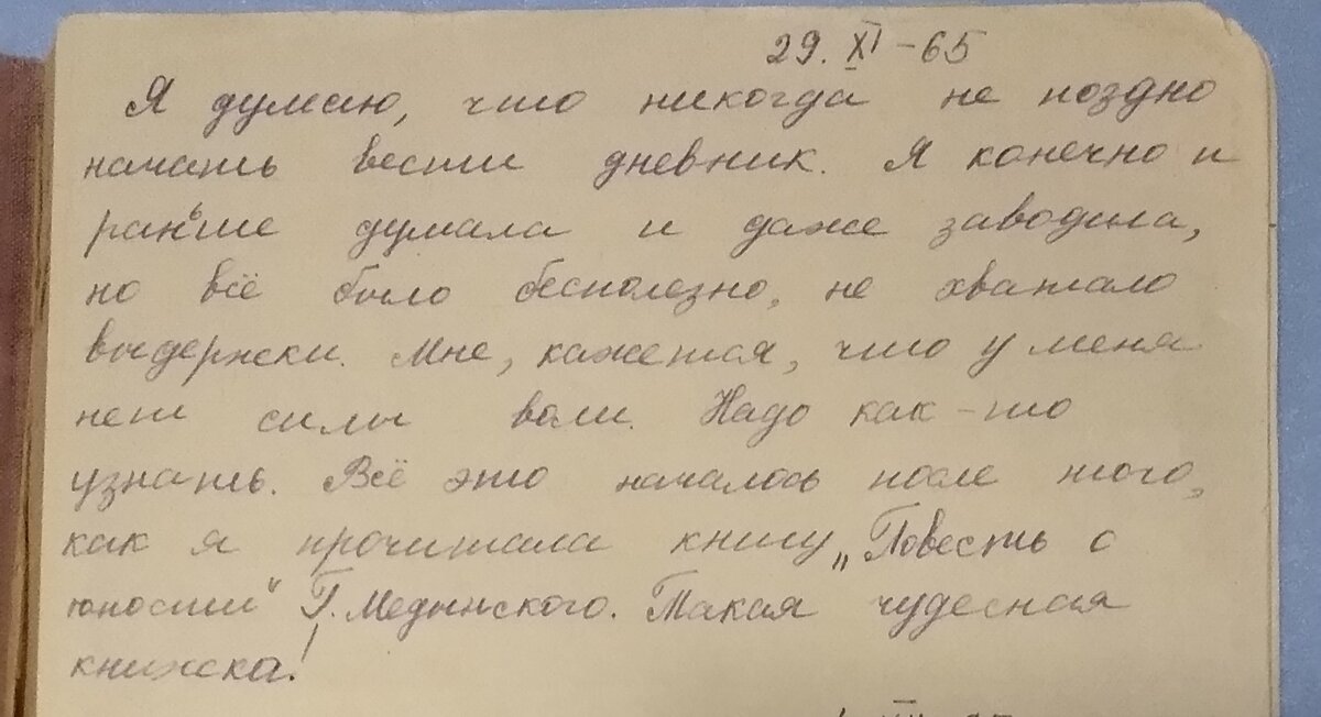 1 запись Дневника матери
